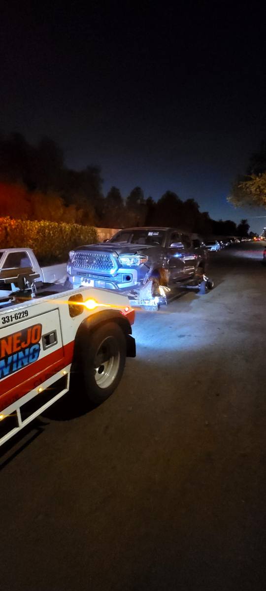 Los Angeles Towing truck responding at night